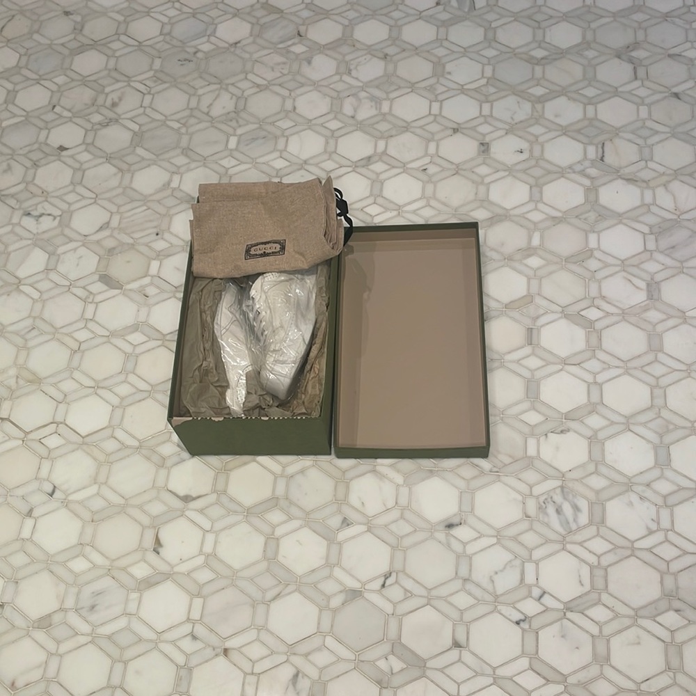 White Gucci shoes